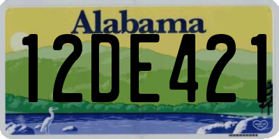 AL license plate 12DE421