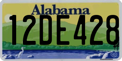AL license plate 12DE428