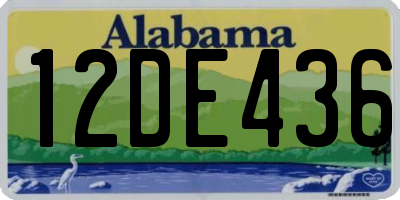 AL license plate 12DE436