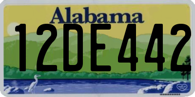 AL license plate 12DE442