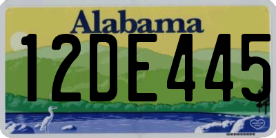 AL license plate 12DE445