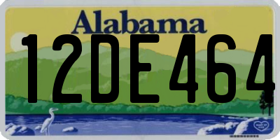 AL license plate 12DE464