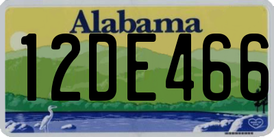 AL license plate 12DE466