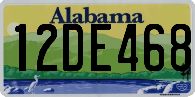 AL license plate 12DE468