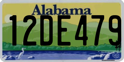 AL license plate 12DE479