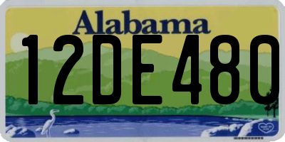 AL license plate 12DE480