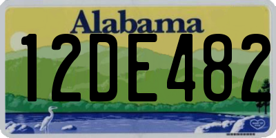 AL license plate 12DE482