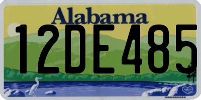AL license plate 12DE485