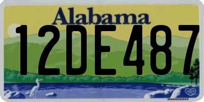 AL license plate 12DE487