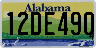 AL license plate 12DE490
