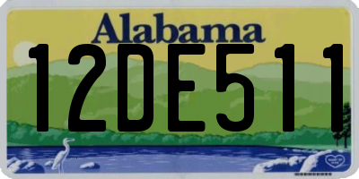 AL license plate 12DE511