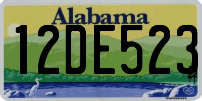 AL license plate 12DE523