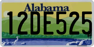 AL license plate 12DE525