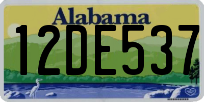AL license plate 12DE537