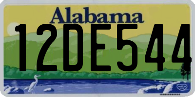 AL license plate 12DE544
