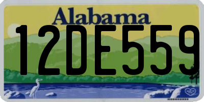 AL license plate 12DE559