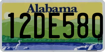 AL license plate 12DE580