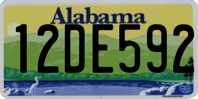 AL license plate 12DE592