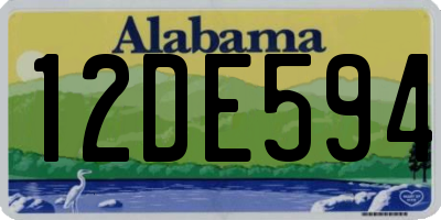 AL license plate 12DE594
