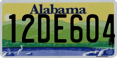 AL license plate 12DE604