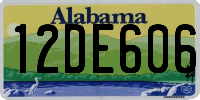 AL license plate 12DE606