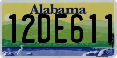 AL license plate 12DE611