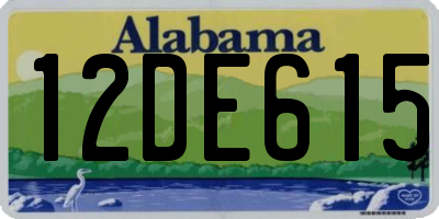 AL license plate 12DE615