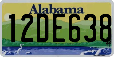 AL license plate 12DE638