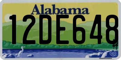 AL license plate 12DE648