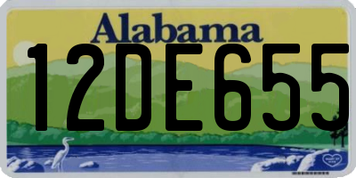 AL license plate 12DE655