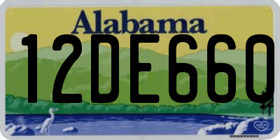 AL license plate 12DE660