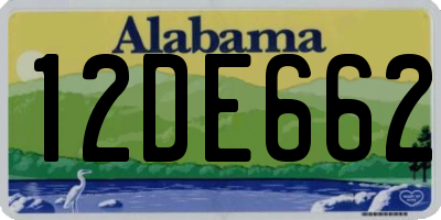 AL license plate 12DE662