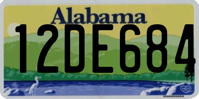 AL license plate 12DE684