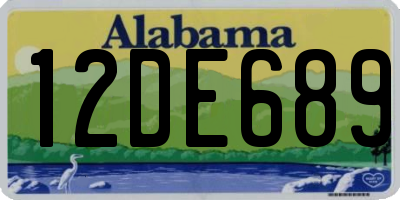 AL license plate 12DE689