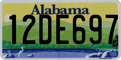 AL license plate 12DE697