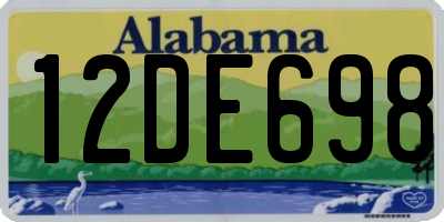 AL license plate 12DE698