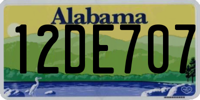 AL license plate 12DE707