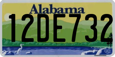 AL license plate 12DE732