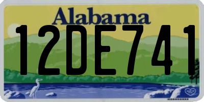 AL license plate 12DE741