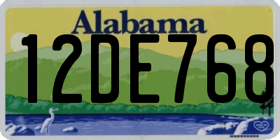 AL license plate 12DE768