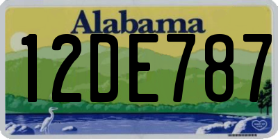 AL license plate 12DE787