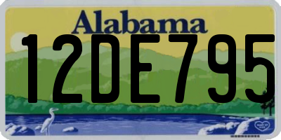 AL license plate 12DE795