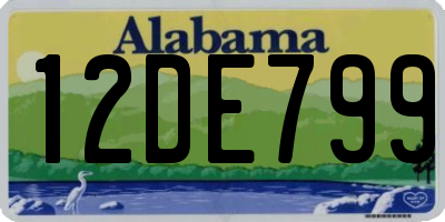 AL license plate 12DE799