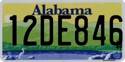 AL license plate 12DE846