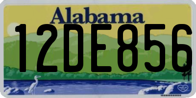 AL license plate 12DE856