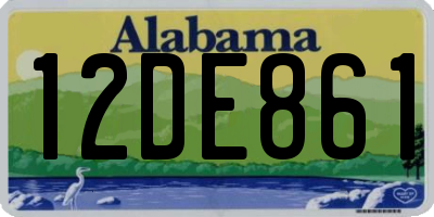 AL license plate 12DE861