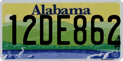 AL license plate 12DE862