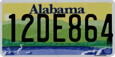 AL license plate 12DE864