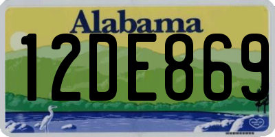 AL license plate 12DE869