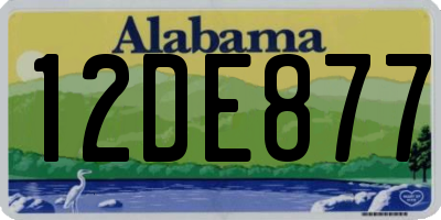 AL license plate 12DE877